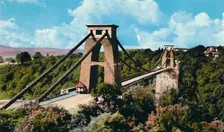 Clifton Suspension Bridge from the Observatory c1940s