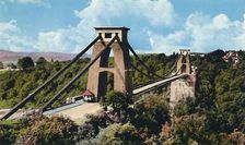 Clifton Suspension Bridge from the Observatory c1940s