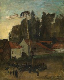 Climbing the Pole. Creator: Louis Artan