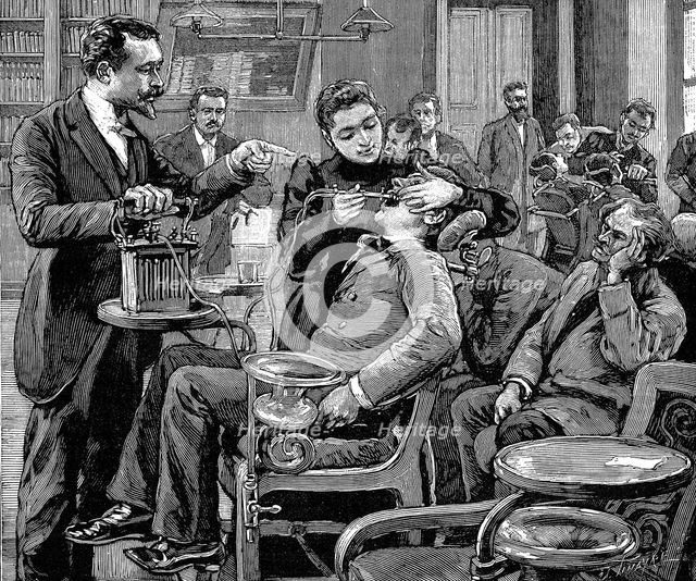 Clinic at the School of Dentistry, Paris, 1892. Creator: Unknown.