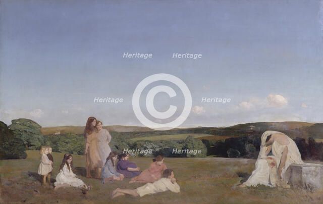 Clio and the Children, 1913 & 1915. Creator: Charles Sims.