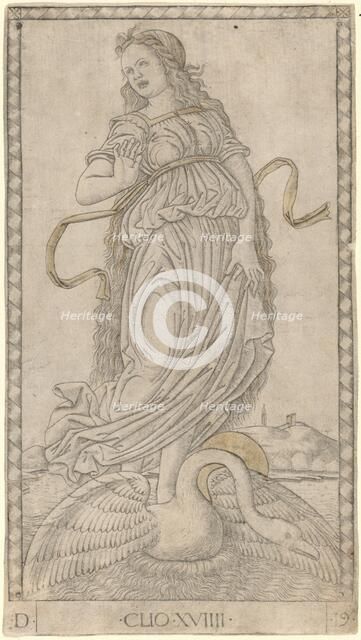 Clio, c. 1465. Creator: Master of the E-Series Tarocchi.