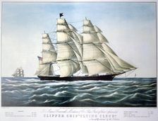 Clipper Ship Flying Cloud 1851-1907. Artist: E Brown Jr