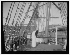 Clipper ship King George, deck view, (1908?). Creator: Unknown