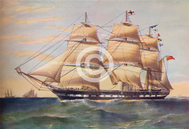 'Clipper Ship, Sussex', c1853. Artist: Thomas Goldsworth Dutton.