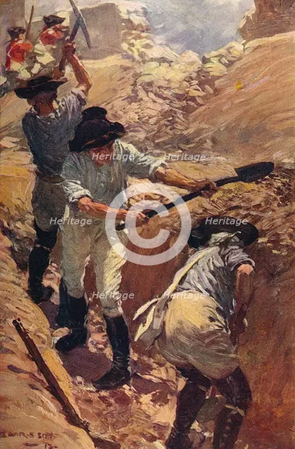 'Clive in the Trenches at Arcot', 1751 (c1912). Artist: Unknown.