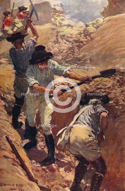'Clive in the Trenches at Arcot', 1751 (c1912). Artist: Unknown.