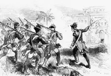 Clive Leading His Men Up To Conjeveram c1891. Creator: James Grant