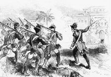 Clive Leading His Men Up To Conjeveram c1891. Creator: James Grant