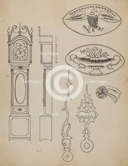 Clock, 1935/1942. Creator: Joseph Rothenberg.