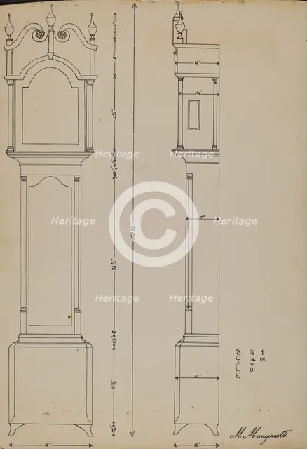 Clock, 1935/1942. Creator: Matthew Mangiacotti.