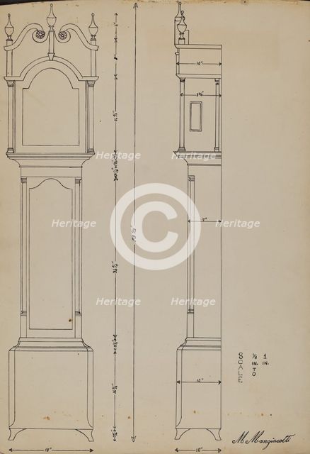 Clock, 1935/1942. Creator: Matthew Mangiacotti.