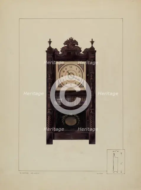 Clock, 1935/1942. Creator: Ralph Morton.