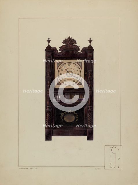 Clock, 1935/1942. Creator: Ralph Morton.
