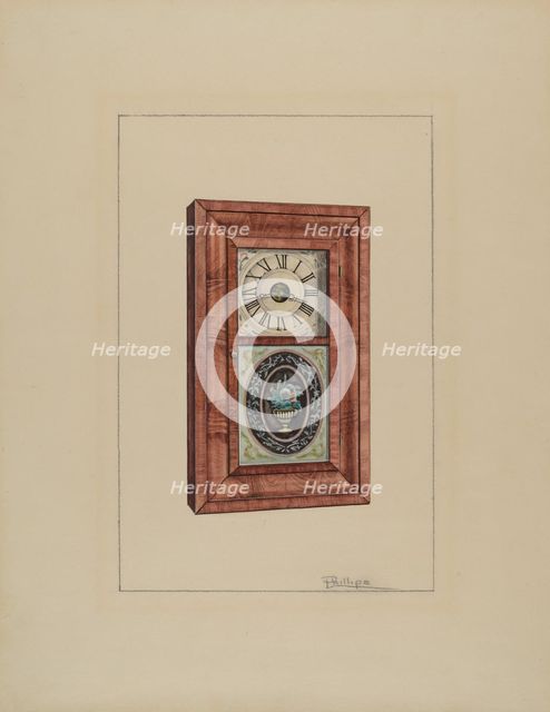 Clock, 1936. Creator: Lawrence Phillips.