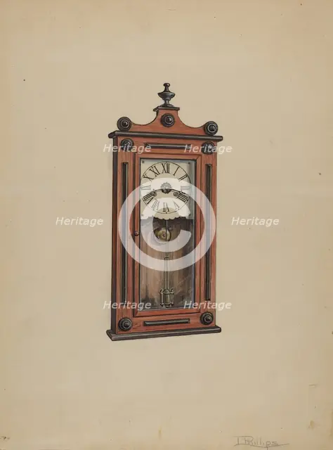 Clock, 1936. Creator: Lawrence Phillips.