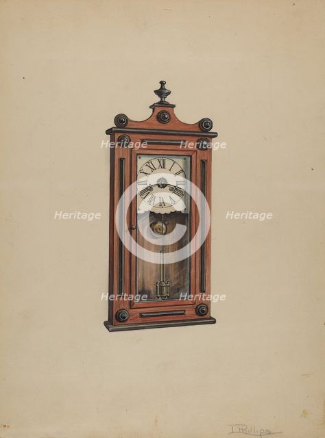 Clock, 1936. Creator: Lawrence Phillips.