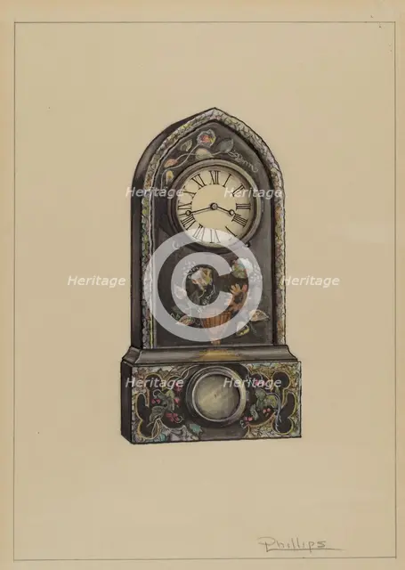 Clock, 1936. Creator: Lawrence Phillips.