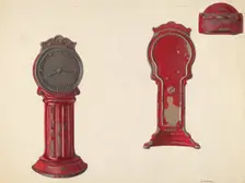 Clock Bank, c. 1938. Creator: Alf Bruseth