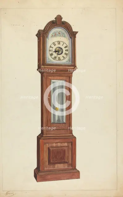 Clock, c. 1935. Creator: Nicholas Gorid.
