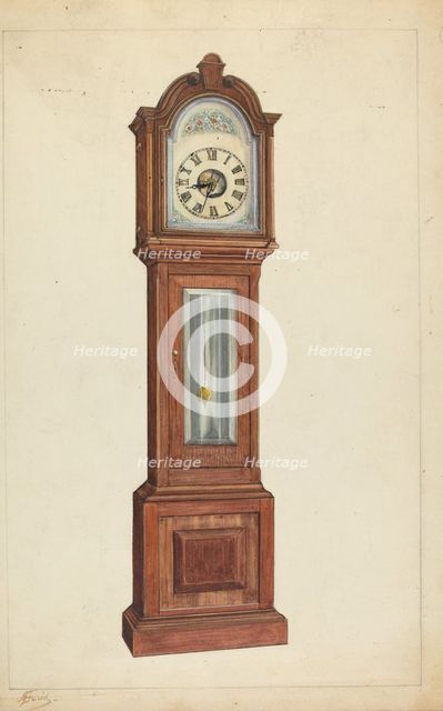 Clock, c. 1935. Creator: Nicholas Gorid.