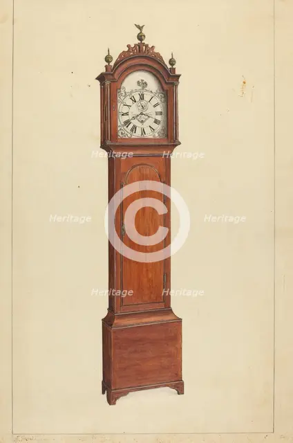 Clock, c. 1935. Creator: Nicholas Gorid.