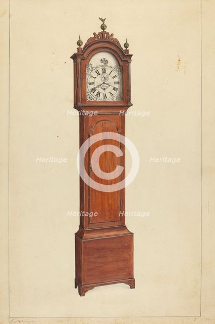 Clock, c. 1935. Creator: Nicholas Gorid.