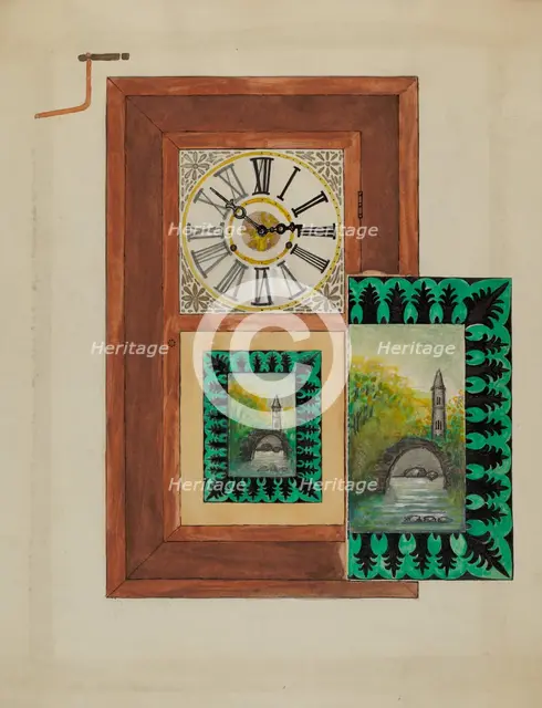 Clock, c. 1936. Creator: Albert Eyth.