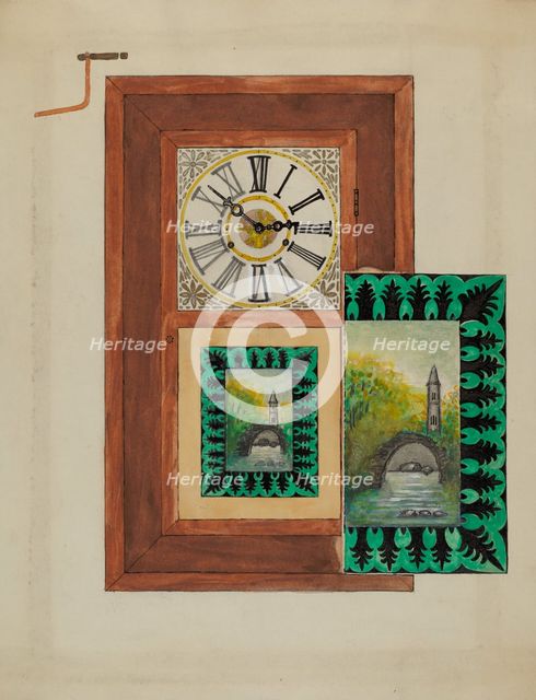 Clock, c. 1936. Creator: Albert Eyth.