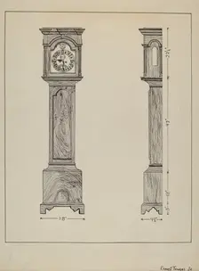 Clock, c. 1936. Creator: Ernest A Towers Jr