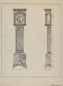 Clock, c. 1936. Creator: Ernest A Towers Jr