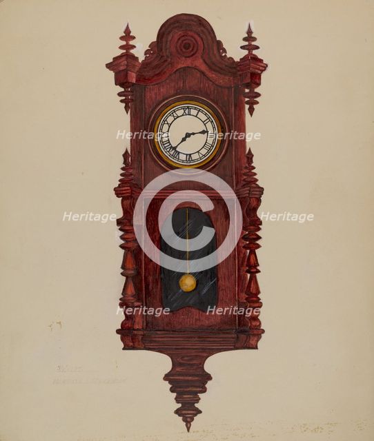 Clock, c. 1936. Creator: Florence Stevenson.