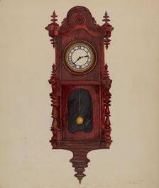 Clock, c. 1936. Creator: Florence Stevenson