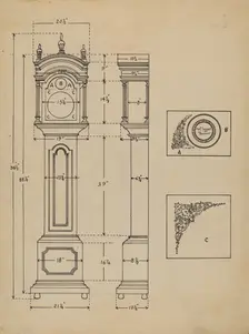 Clock, c. 1936. Creator: John Dieterich