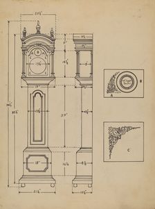 Clock, c. 1936. Creator: John Dieterich