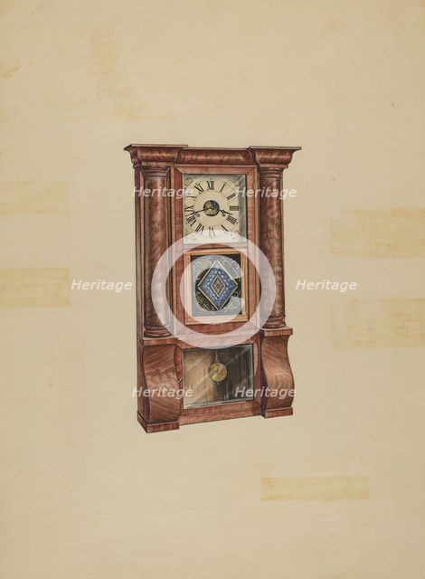 Clock, c. 1936. Creator: Lawrence Phillips.