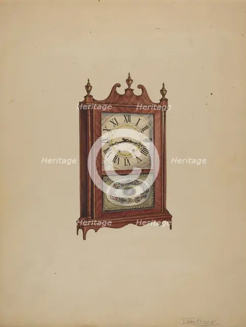 Clock, c. 1936. Creator: Lawrence Phillips.