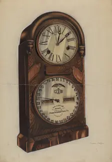 Clock, c. 1937. Creator: Grace Halpin