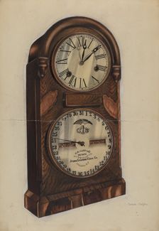 Clock, c. 1937. Creator: Grace Halpin