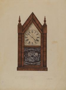 Clock, c. 1937. Creator: Edith Miller