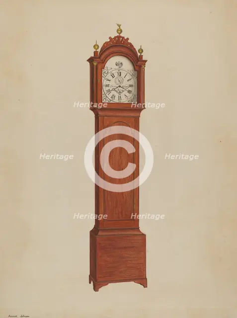 Clock, c. 1938. Creator: Arthur Johnson.