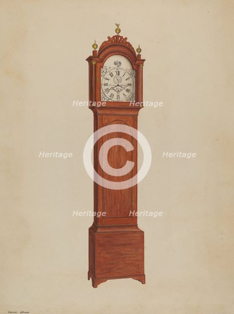 Clock, c. 1938. Creator: Arthur Johnson.
