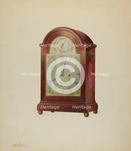 Clock, c. 1938. Creator: Frank Wenger.