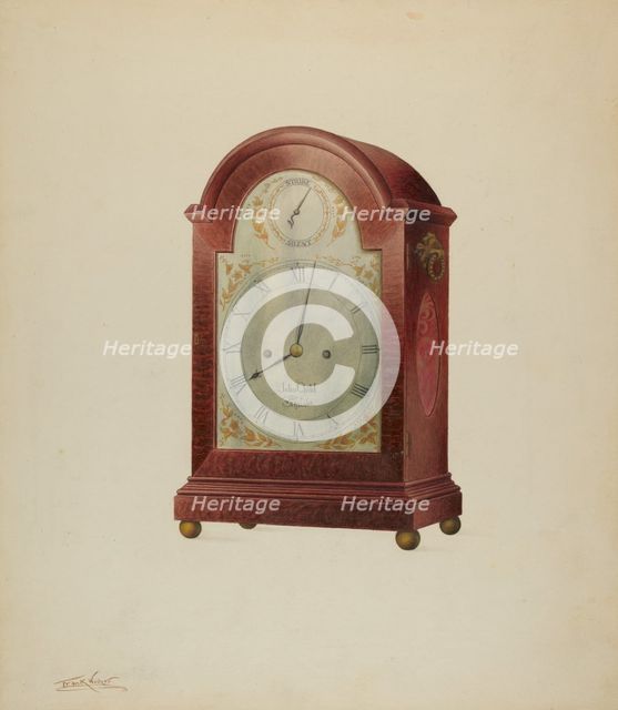 Clock, c. 1938. Creator: Frank Wenger.