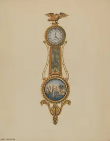 Clock, c. 1938. Creator: John Dieterich