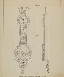 Clock, c. 1938. Creator: John Dieterich