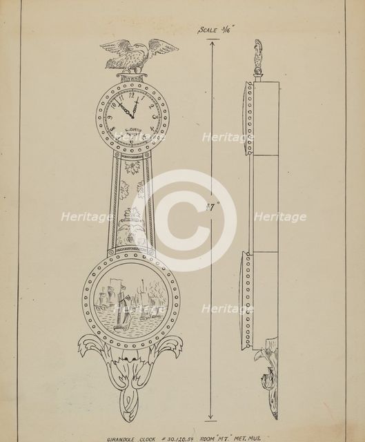 Clock, c. 1938. Creator: John Dieterich.