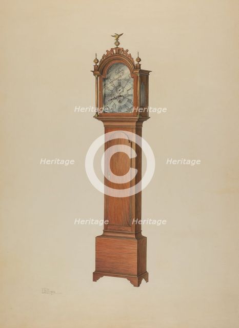Clock, c. 1938. Creator: Lawrence Phillips.