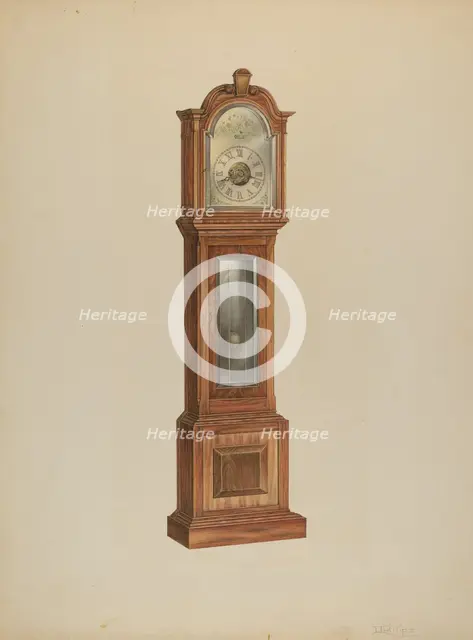 Clock, c. 1938. Creator: Lawrence Phillips.