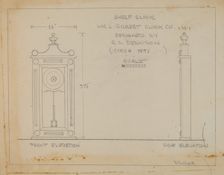 Clock, c. 1938. Creator: Lawrence Phillips